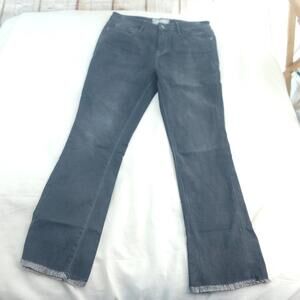 Free People Dark Gray Fringe Cuff Size 26 Jeans